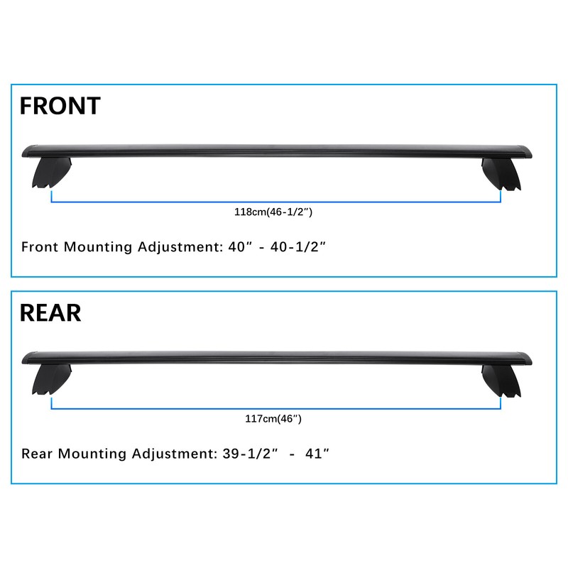 For Kia Sedona 2015-2021 Aluminum Roof Rack Cross Bar Luggage Carrier Set  46"