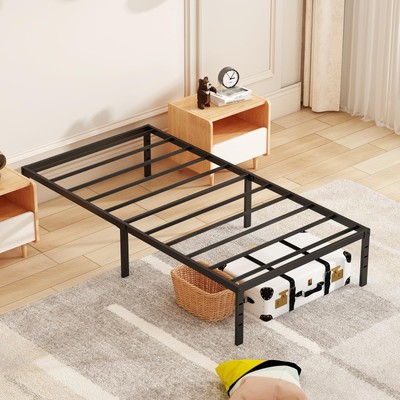 14 Inch Twin Bed Frame Heavy Duty Metal Frames No Box Spring Needed, Metal Pl...