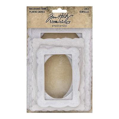 Tim Holtz Advantus Carnet de base avec cadre en dentelle Blanc