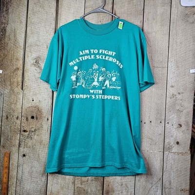 Vintage 90s Aim To Fight Multiple Sclerosis Stompy's Steppers T Shirt Large
