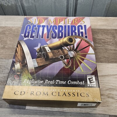 Sid Meiers Gettysburg CD-Rom Classics Video PC Computer Game Windows 95 98