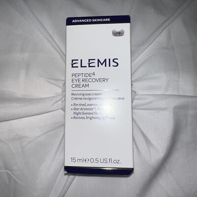 ELEMIS Peptide4 Eye Recovery Cream Revives Brightens Hydrates 0.5 Oz /15ml NIB