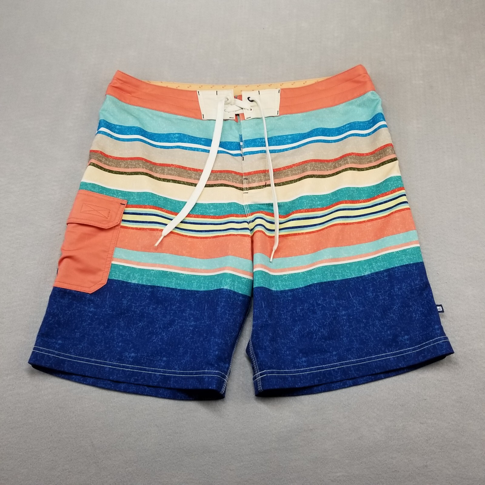 Sperry Board Swim Shorts Mens 36 Multi Color Striped