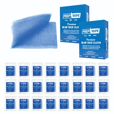 2 Boxes of 12 Prep-Wipes Blue Tack Cloths  Professional Woodworking and Painting