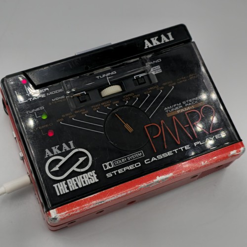 【激レア】AKAI コンパクトカセットプレイヤー PM-R1昭和レトロ 激レア】AKAI コンパクトカセットプレイヤー PM-R1昭和レトロ 激