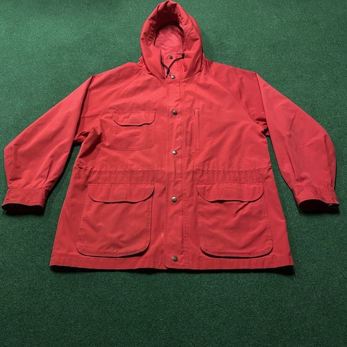 80〜90's Eddie Bauer nylon jacket Vintage 90's Eddie Bauer Red 100% Nylon Zip up Jacket Size