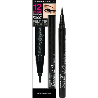 PACK OF 2 Hard Candy STROKE of GORGEOUS Felt Tip Eyeliner~Little Black Dress NEW