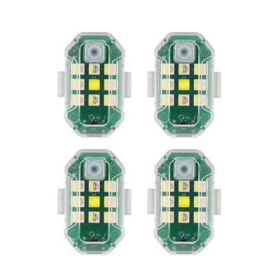 4x LED Warning Strobe Lights Anti-collision Lamp for Motorcycle Bike Scooter