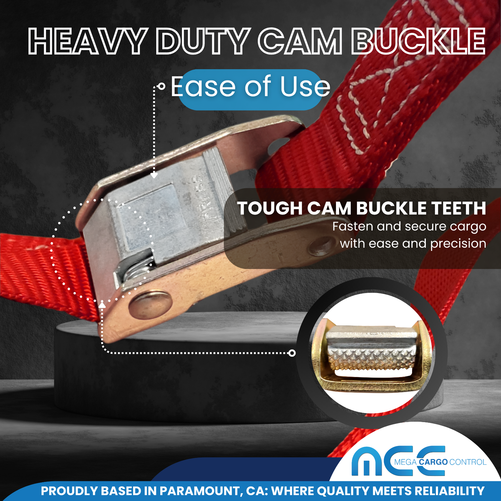 2 Pack 1" x 6' Cam Buckle Tie Down Strap w/ S Hook For Boat Motorcycle Bike