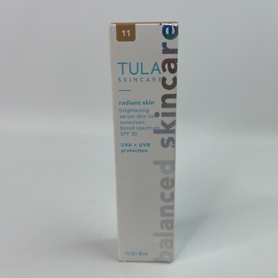 TULA SKINCARE RADIANT SKIN BRIGHTENING SERUM SKIN TINT 11 LIGHT MEDIUM NEUTRAL 