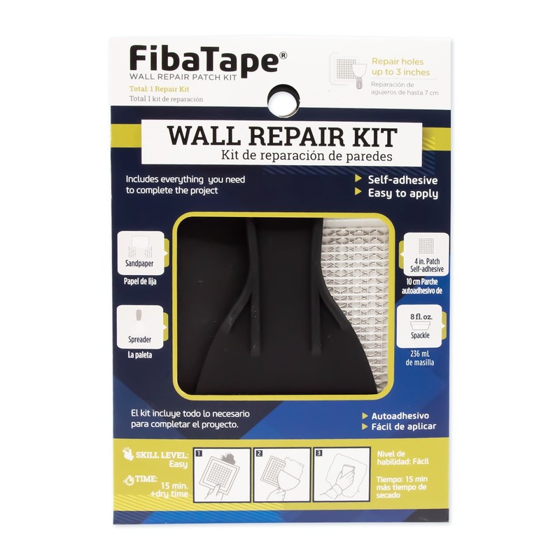 , 8 Ounce, Wall Repair Patch Kit, White