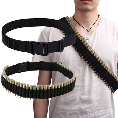 50 Round Rifle Cartridge Bandolier Ammo Bullet Belt for.30 to .416 308 cal 30-06