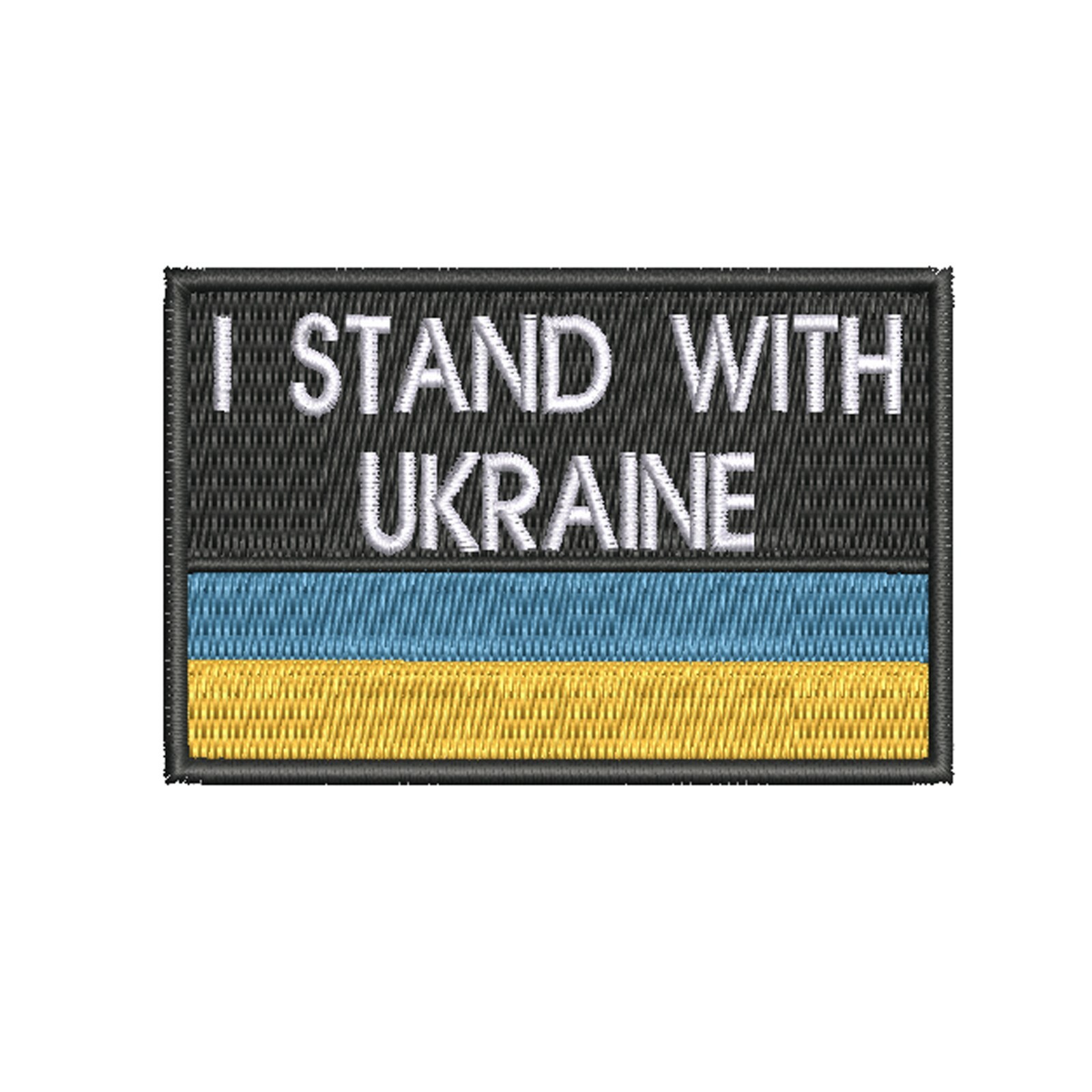 I STAND WITH UKRAINE FLAG PATCH UKRAINIAN EMBLEM EMBROIDERED 
