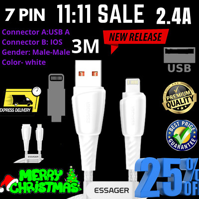 Cable For iPhone Charger Charging USB 14 13 12 11 Cord 12 XS New Fast Pro Max XR