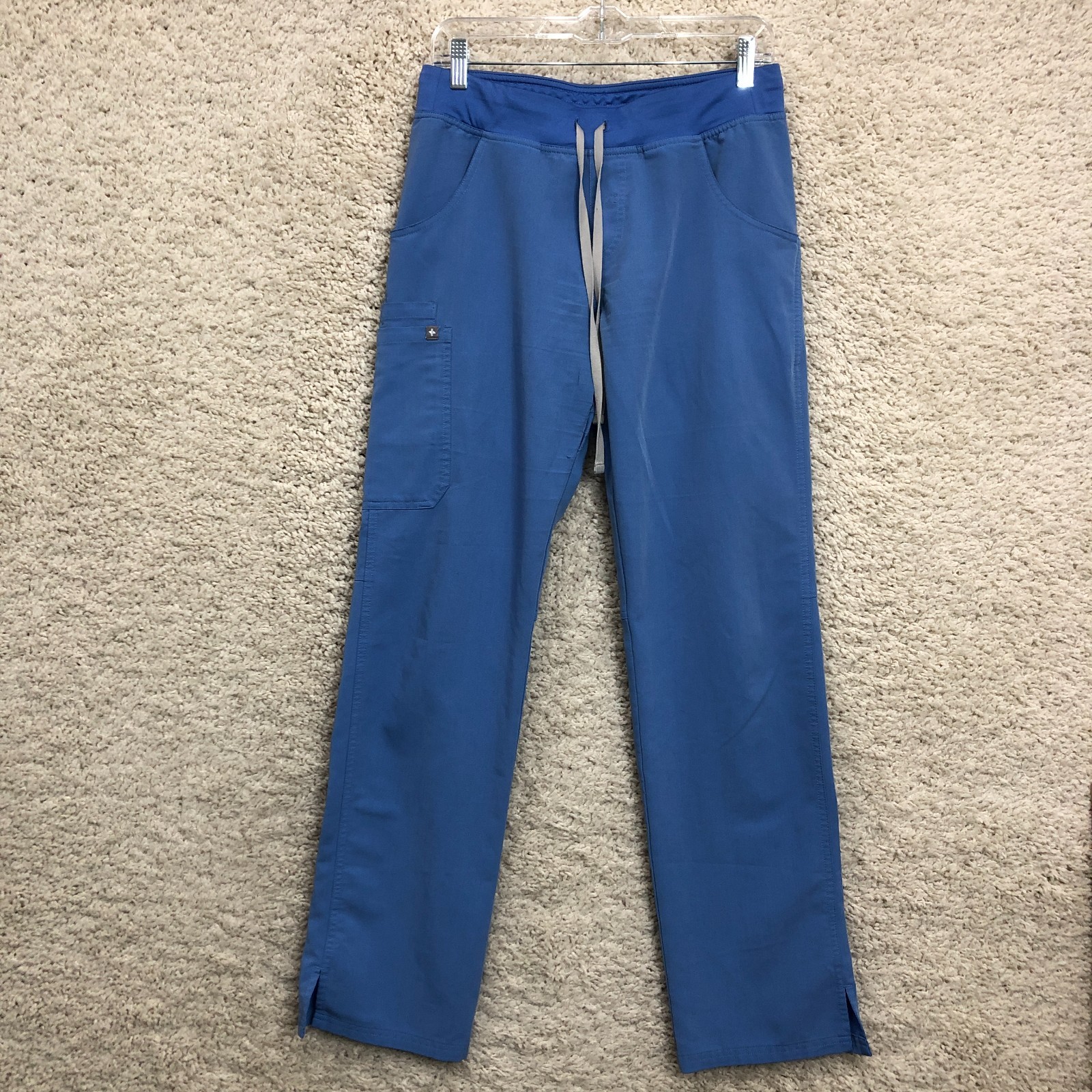 Figs Scrub Pants Small Women Blue Technical Kade Cargo Straight Mid Rise Medical