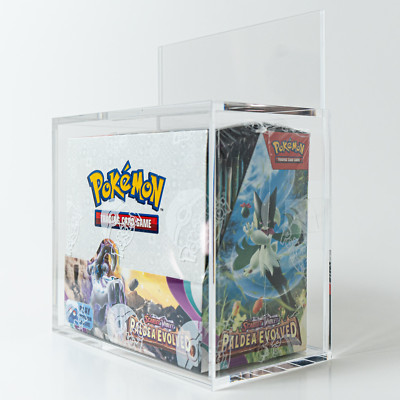   Pokemon Booster Box, Clear Case - Acrylic Sliding Display UV Protector  