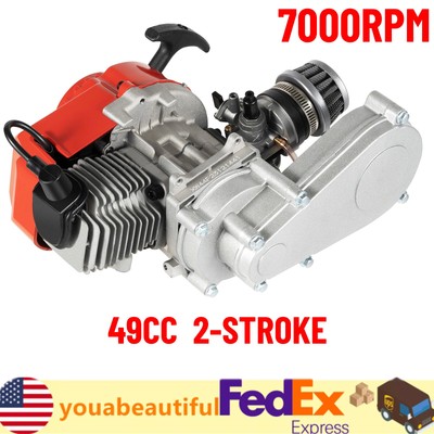 49CC 2STROKE HIGH PERFORMANCE ENGINE MOTOR For POCKET MINI BIKE SCOOTER ATV Alu