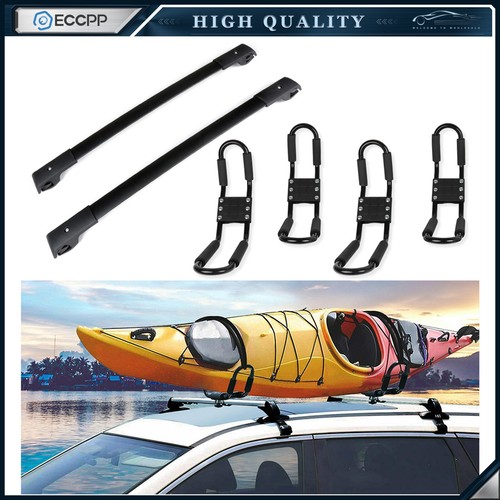 For 2009-2013 Subaru Forester Roof Rack Carrier Aluminum blk & Canoe Boat Kayak