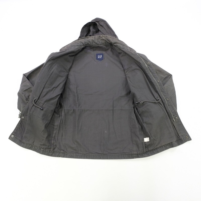 Rare Vintage GAP 4 Pocket Hideaway Hood Utility Field Jacket 90s