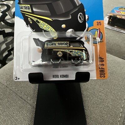 Hot Wheels Kool Kombi Volkswagen VW Bus Van Black 2017 Surf's Up 2/5 302/365