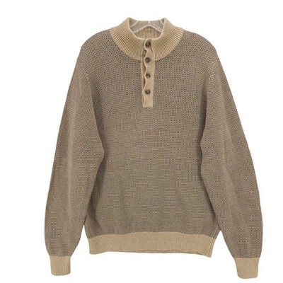 BROOKS BROTHERS 100% Linen Sweater Pullover Patterned Size LARGE