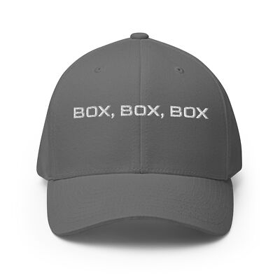 F1 Box Box Box Embroidered Flexfit Baseball Cap, Formula 1 Fan Hat