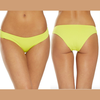 NWT $68 L Space [ SZ Medium ] Sensual Solid Sandy Bikini Bottoms Limelight #4466