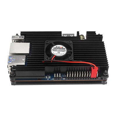 Metal Case Shell w/ Fan Active Passive Cooling Radiator&Heatsink for Orange Pi 5