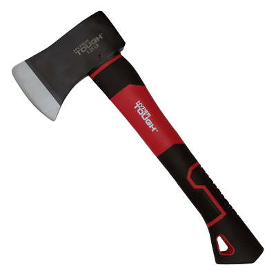 1-1/4lb Camp Axe with Red & Black Shock Absorbing Anti Slip Fiberglass Handle