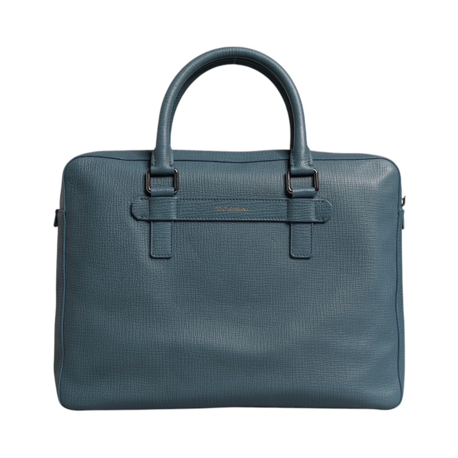 DOLCE & GABBANA Bag Blue Logo Double Handle Messenger