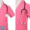 Gorkonpy Doctor Costume for Kids Boys Girls Toddler Doctor Costume with Lab Coat Halloween Party Dress Up (Pink, 6-7 Years)