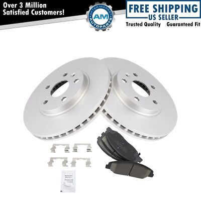 Front Premium Ceramic Brake Pad & Coated Rotor Kit for 08-14 Cadillac CTS