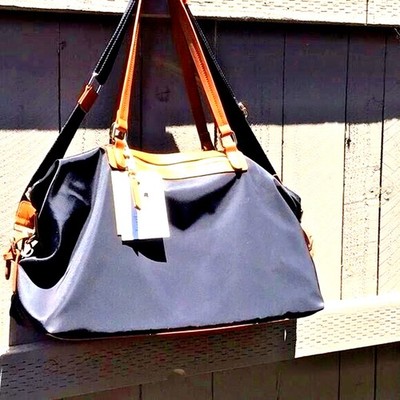 Miztique Womens Travel Bag Black / Saddle Brown Handles 19