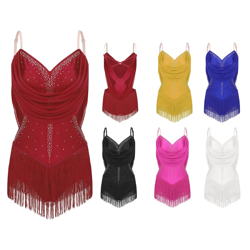 UK Women's Lyrical Dance Outfit Crop Top With Asymmetric Skirt Dancewear Costume - Foto 13