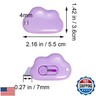 Fengek 3 Pcs Mini Retractable Utility Knife Cloud Pocket Box Cutters Plastic Letter Opener Slide Open with Keychain Hole for Box Letter Envelope, Cloud Shape (Multicolor A)