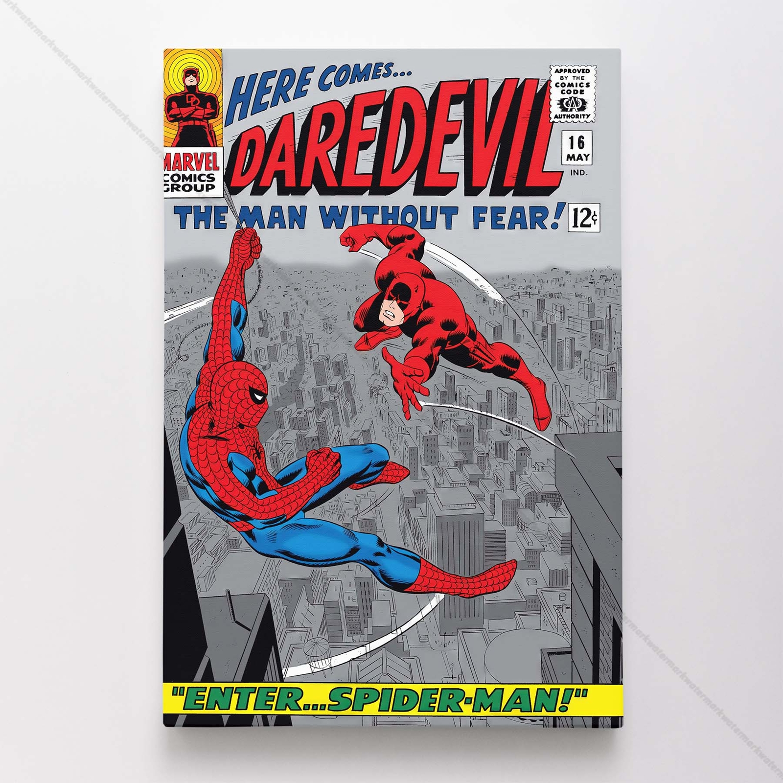 Daredevil Poster Canvas Vol 1 #16 Comic Book Art Print