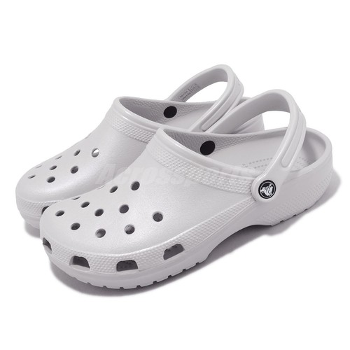

Мужские повседневные сандалии унисекс Crocs Classic Meta Pearl Clog 209106-1FT, Серебряный, Classic Meta Pearl Clog