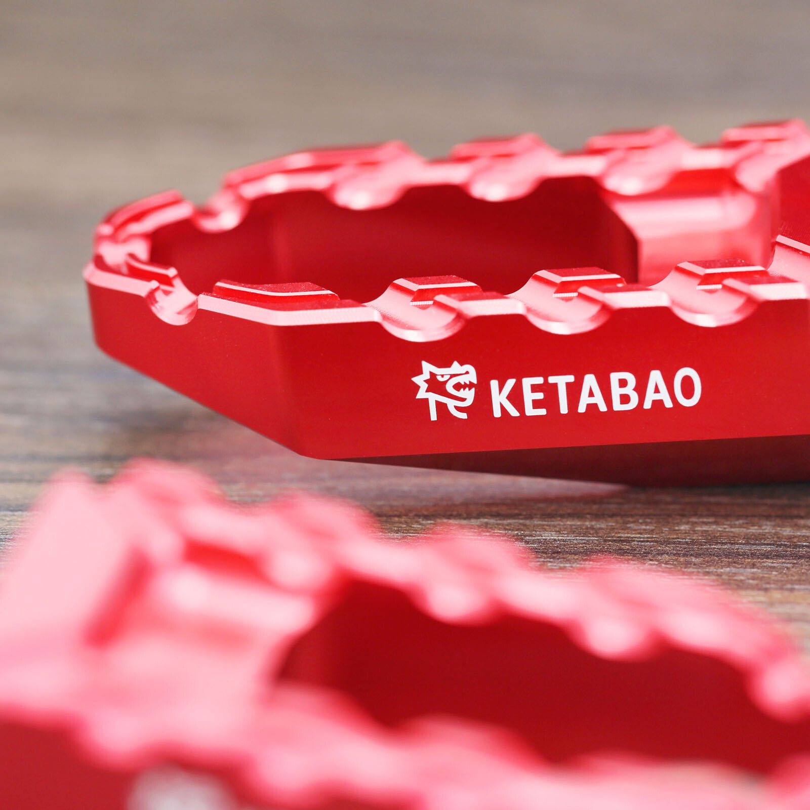 BUZZ Motorcycle Passenger Foot Pegs Red For Kawasaki Ninja ZX-25R