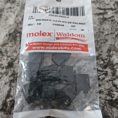 Lot of 10 Molex 43020-0600 Micro-Fit 3.0 Male Housings Plugs 6 Position (B15)