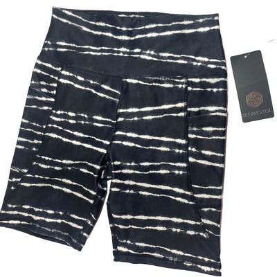 NWT Scorpio Sol bike shorts Black/white Stripe pockets Women's Medium (27x8'')