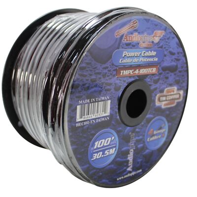 Audiopipe 4 GA Stranded OFC Tinned Copper Marine Power/Ground Wire Black Lot
