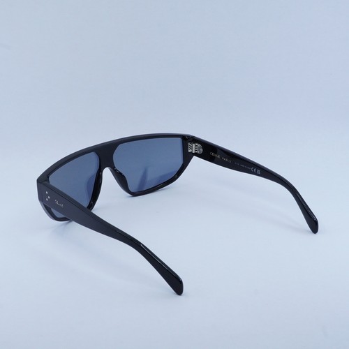 Pre-owned Celine Cl40195i 01c Shiny Black/silver Mirror --135 Sunglasses Authentic