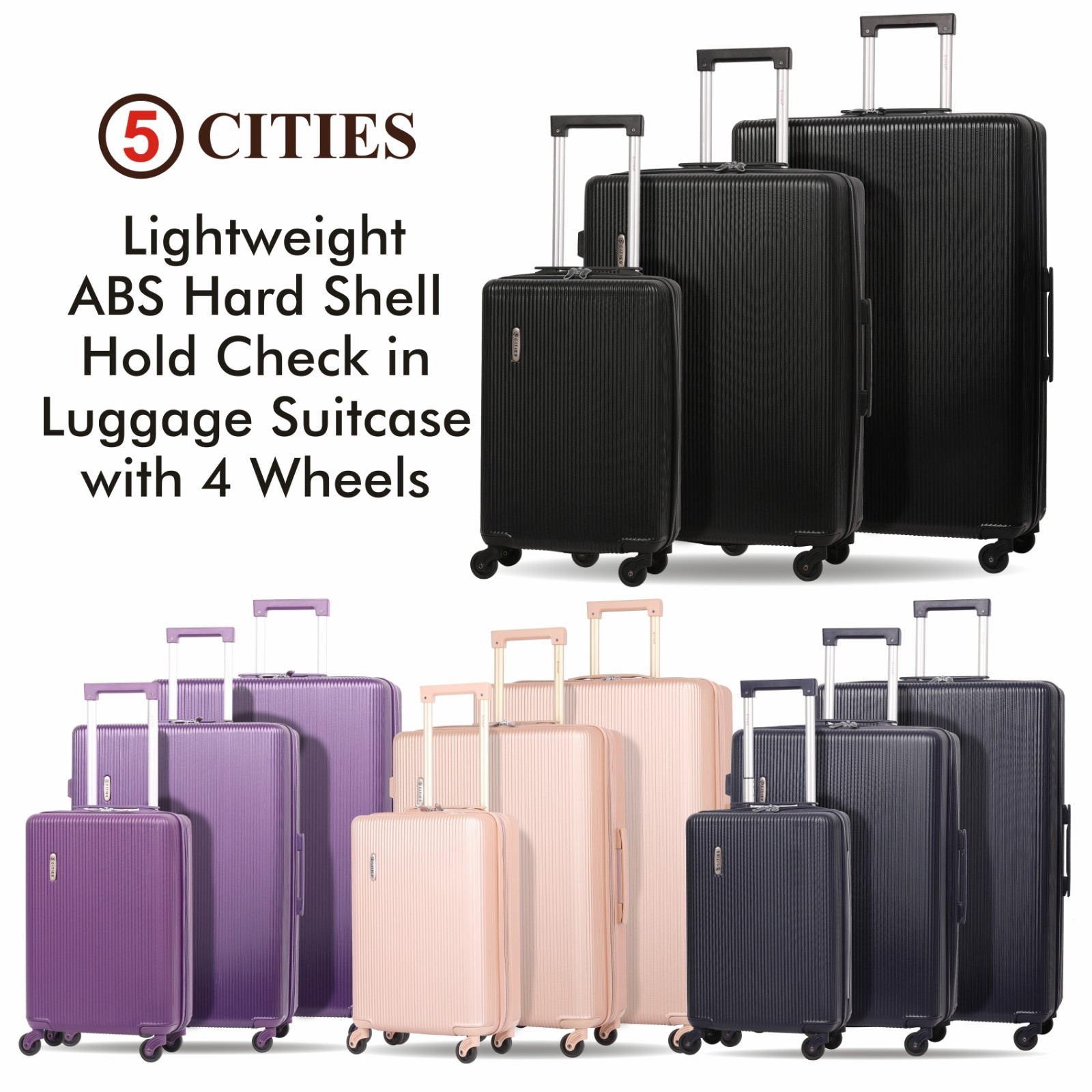 5 cities medium suitcase