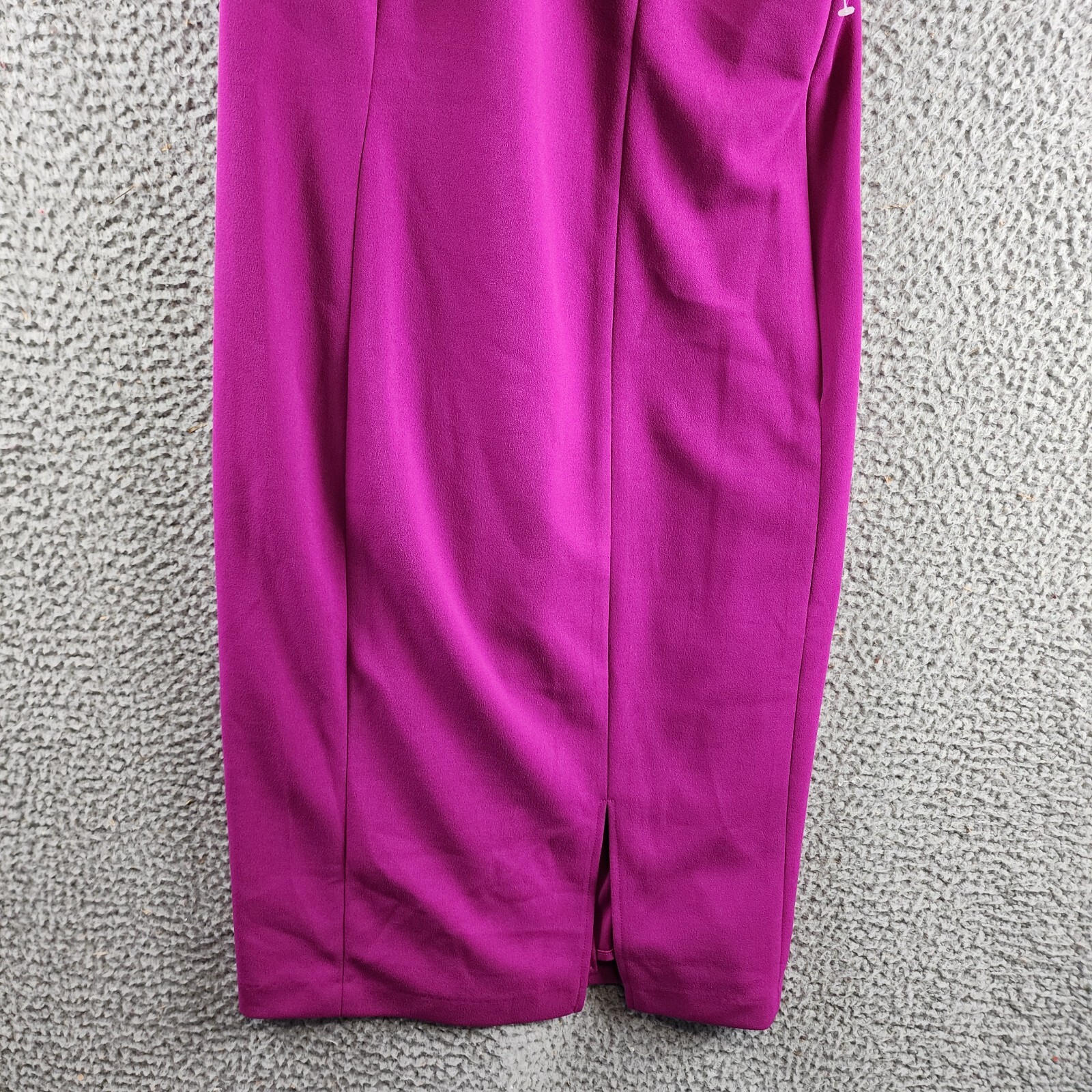 Marina Ruffled One Shoulder Sleeveless Sheath Dress Women's 4 Magenta Side Zip - Picture 2 of 11