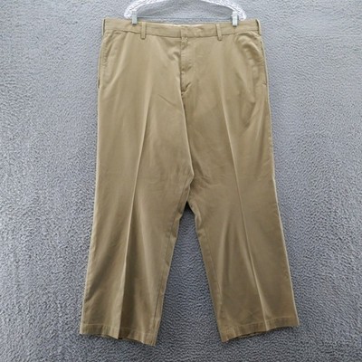 Bob Timberlake Mens Khaki Chino Pants Tan 42x30 Flat Front 100% Cotton Twill