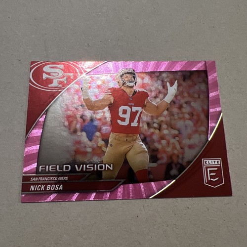 2023-24 Panini Elite Nick Bosa Pink Field Vision | eBay
