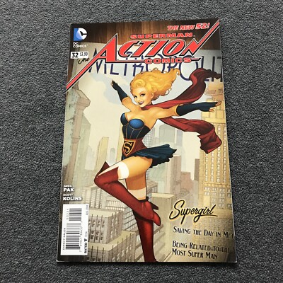 Action Comics #32 Bombshell Variant DC New 52 2014 VF Comics Superman Supergirl