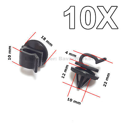 10X Hood Prop Rod Clips, Wiring Harness Clips for Honda