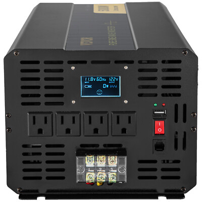 VEVOR Pure Sine Wave Power Inverter 5000W 10000W DC 12V to 120V AC LCD & Remote