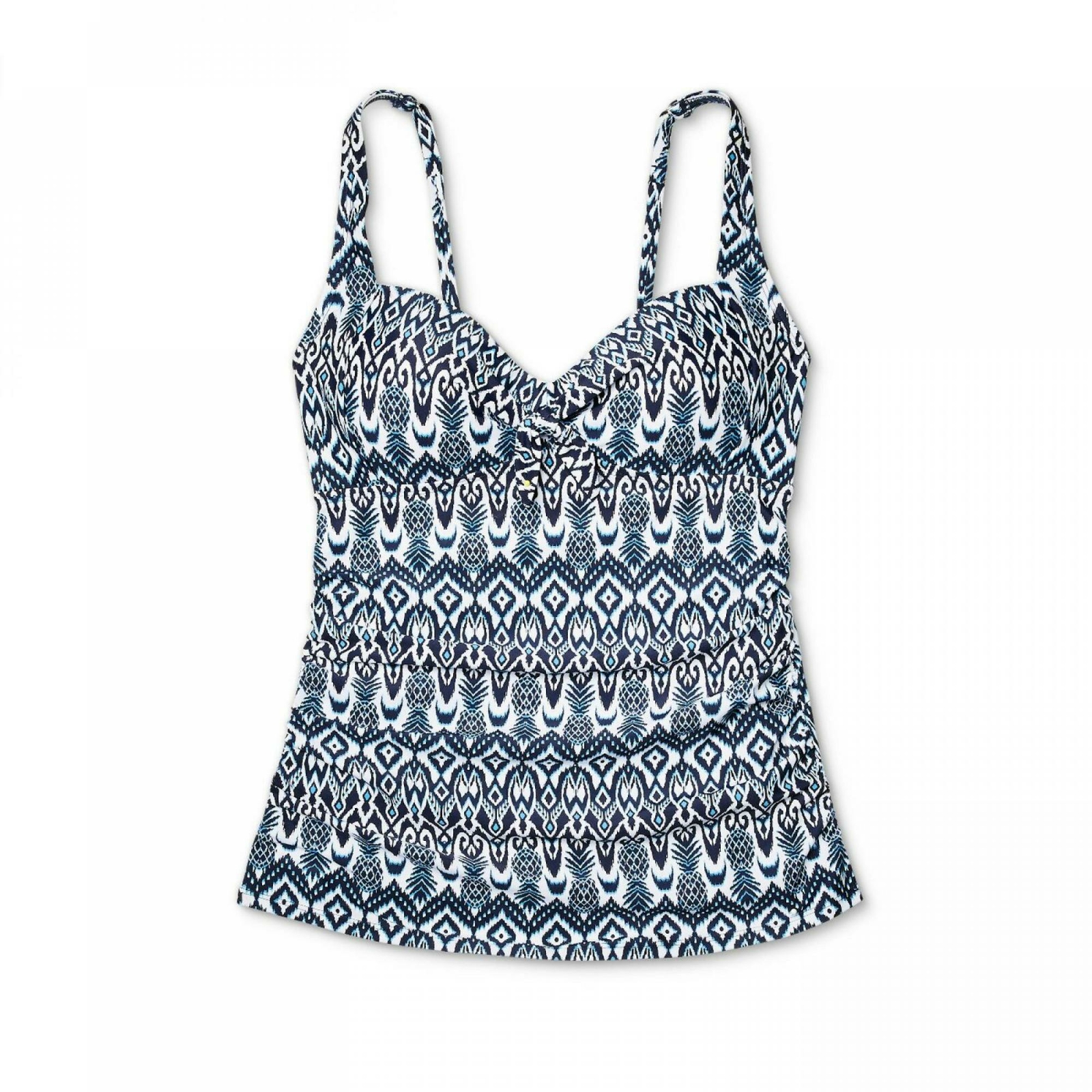 New Kona Sol Women's Shirred Tie Front Tankini Top eBay